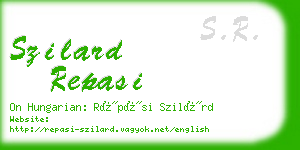 szilard repasi business card